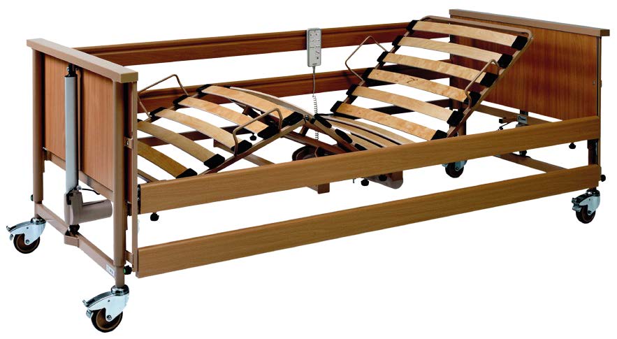 Letto ortopedico elettrico a tripla regolazione. Dimensioni: L 90 x P 200 cm