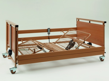 Letto ortopedico elettrico XL a tripla regolazione. Dimensioni: L 120 x P 200 cm