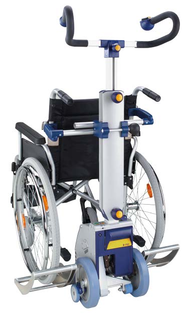 Montascale a ruote con pedana universale